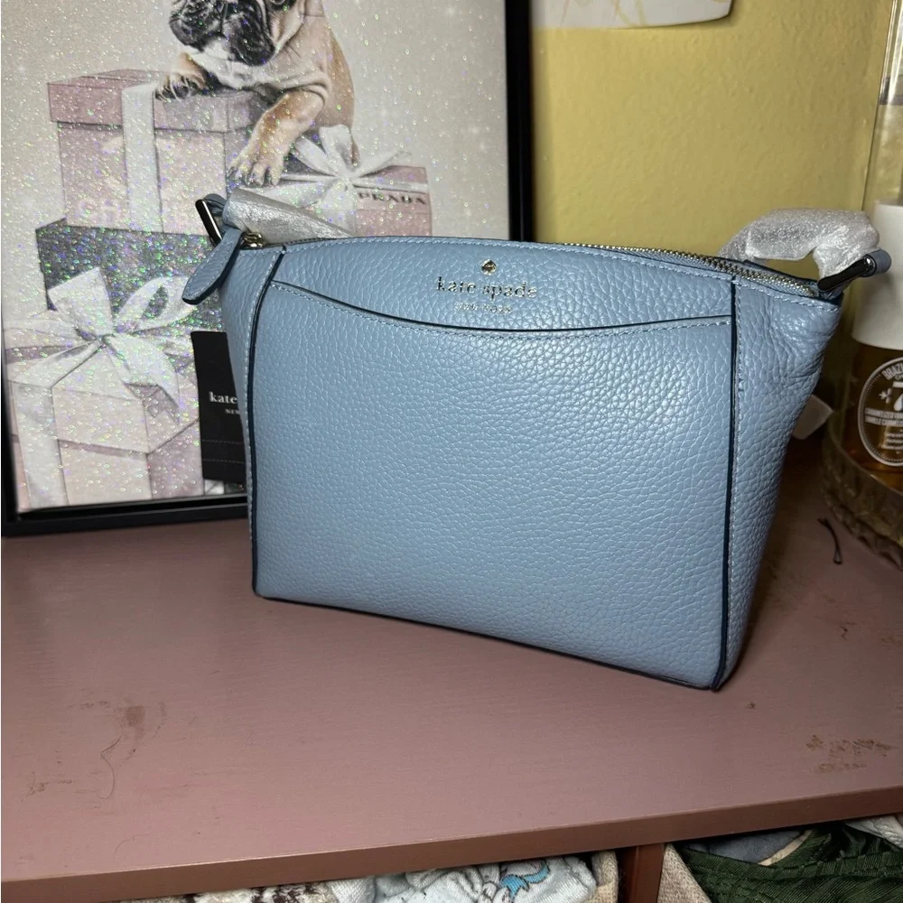 Kate Spade Powder Blue Crossbody Bag with Silver Hardware - Picture 2 of 10